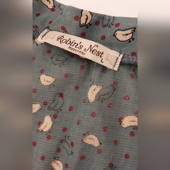 Robin's Egg Maternity Large Lightweight Blouse - Picture 2 of 7